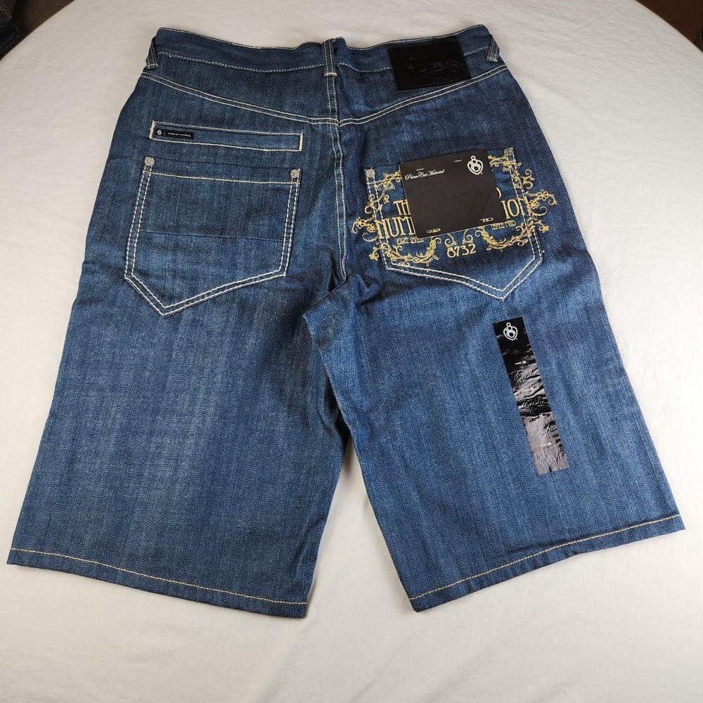 Eight 732 Prime Cut Mens Blue Denim Jeans Shorts Jorts 38 Baggy Y2K Skater NWT